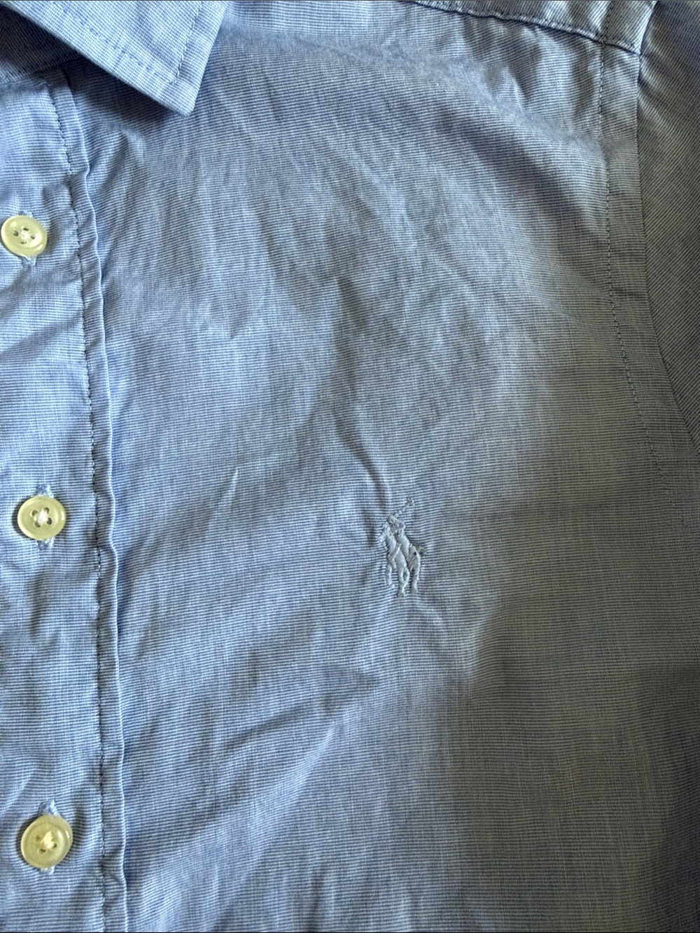Polo Ralph Lauren Cotton Button Down Shirt Blue Size 14 - Picture 2 of 7
